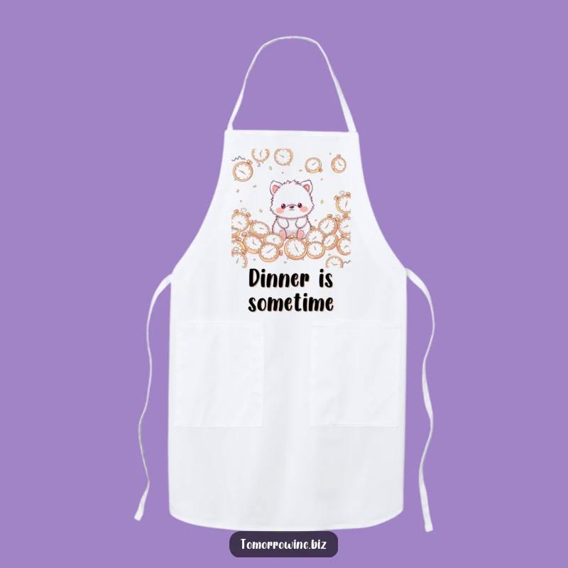 Funny Fuzzy Animal Apron: Kitchen Time Warp - A Hilarious Cooking Gift!