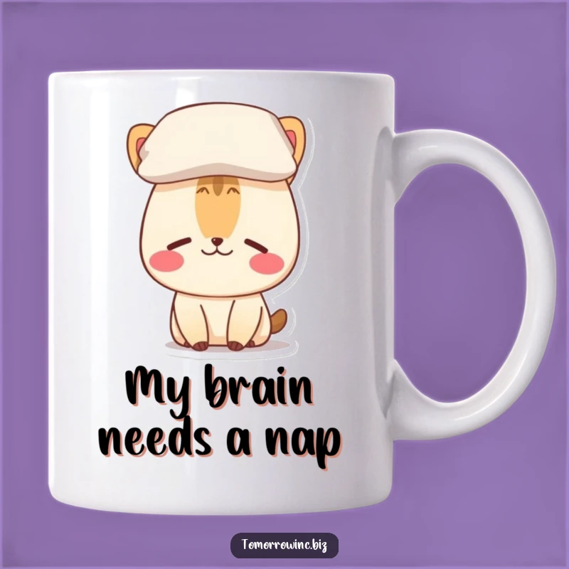 Funny Confused Animal Pillow Head Mug - Hilarious Gift Idea for Sleepyheads