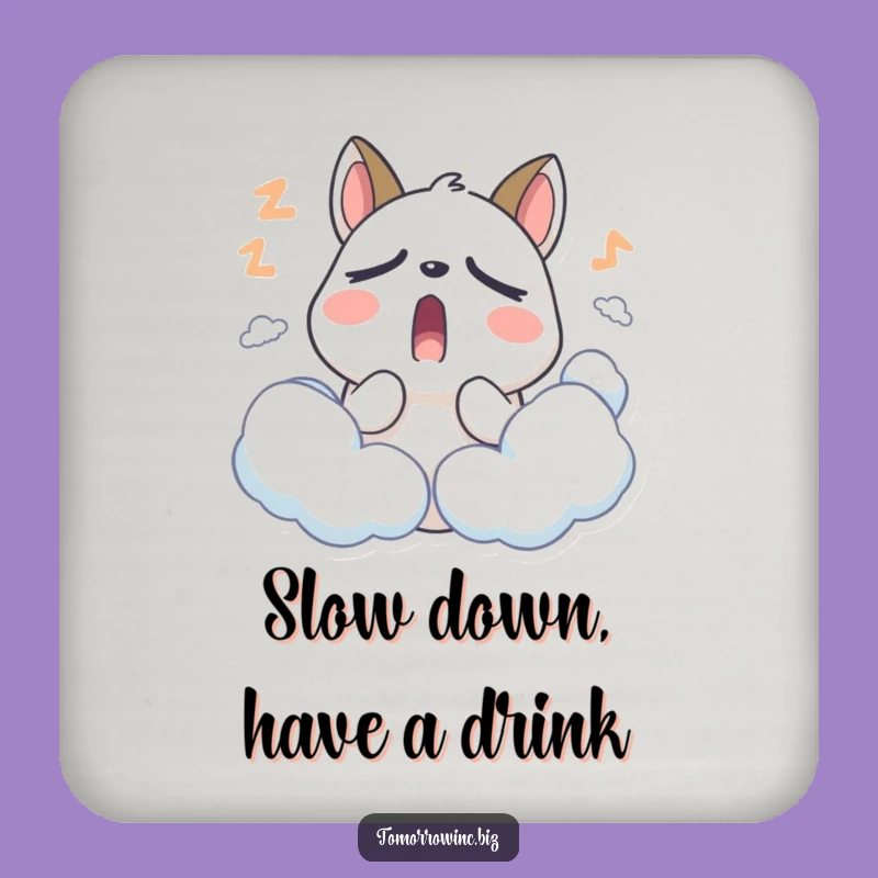 Funny Sleepy Animal Coaster: Cozy Protection - Perfect Gift!