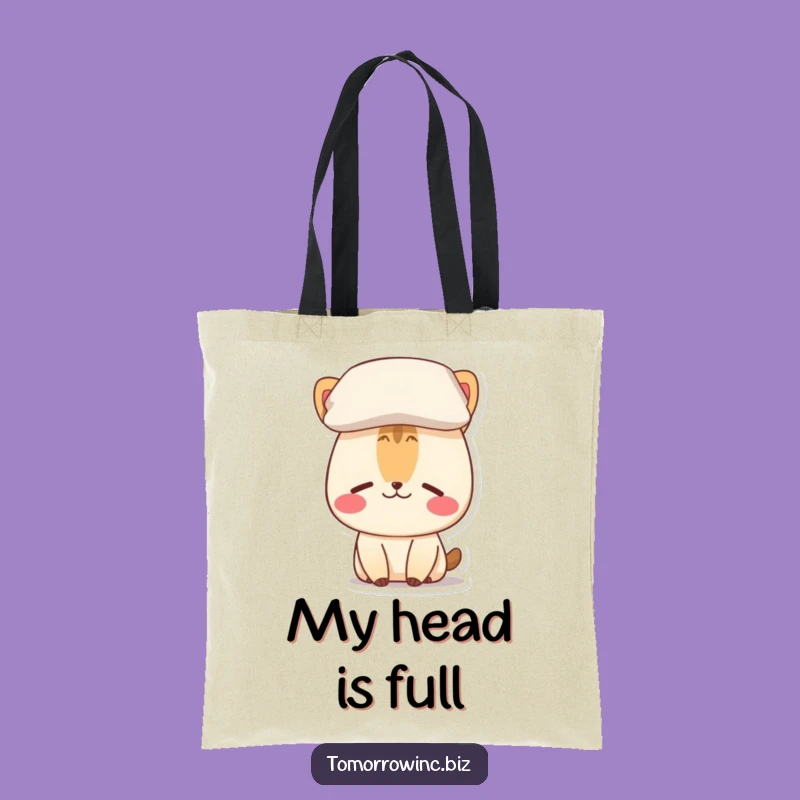 Funny Confused Animal Tote Bag - Hilarious Pillow Head Carry-All